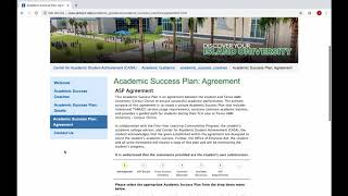 Conditional Admission – Academic Success Plan