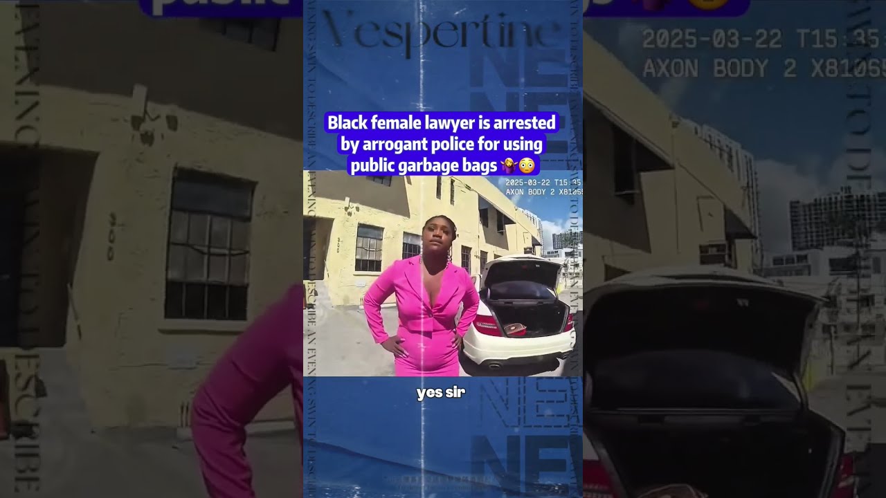 Black Female Lawyer Is Arrested By Arrogant Police For Using Public Garbage Bags