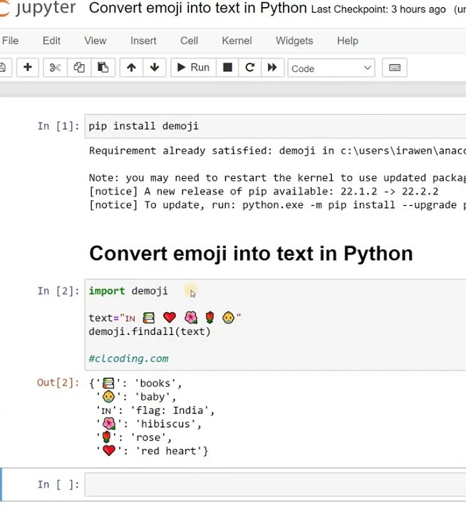 Day 79 : Convert emoji into text in Python - YouTube