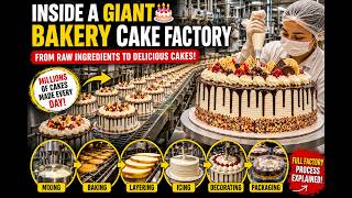 Inside a Giant Bakery Cake Factory 🎂 | How Millions of Cakes Are Made Every Day