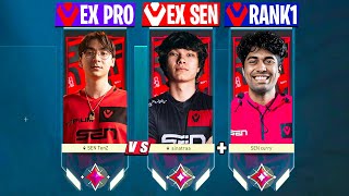 How 3 Sentinels ex-Pro/Former/Sub - Rank 1 met In Ranked | Solo TenZ Vs Sinatraa, Curry &amp; temet