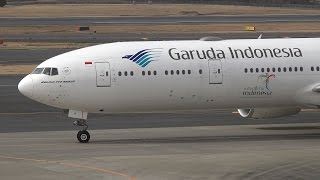 Garuda Indonesia Boeing 777-300ER PK-GIA Pushback and Takeoff | Narita Airport | NRT/RJAA