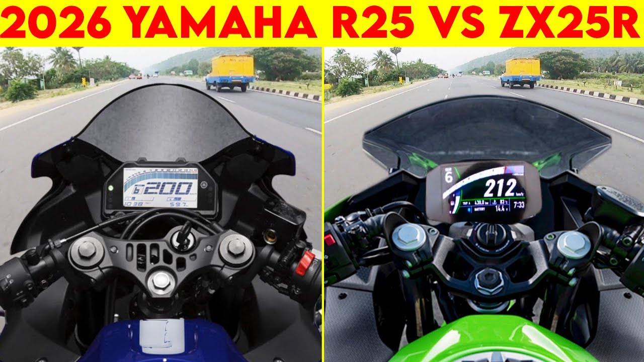2026) Yamaha R25 VS NINJA ZX25R | 0 TO 200 | TOPSPEED !!! - YouTube