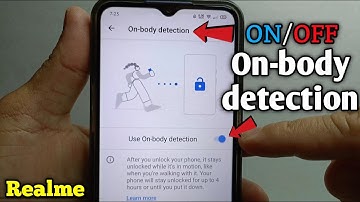 How to turn on or off On-body detection on Realme 5 | Security | Smart lock