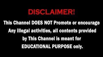 Disclaimer for EDUCATIONAL PURPOSE only