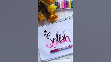 Best handwriting in the world | viral name art | #shortsfeed #viral #calligraphy #shorts #trending