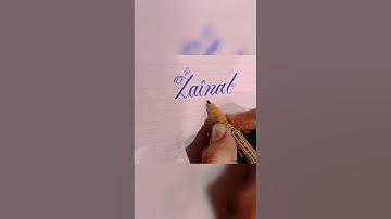 Zainab Name #calligraphy #youtubeshorts #signature #viral #englishwriting