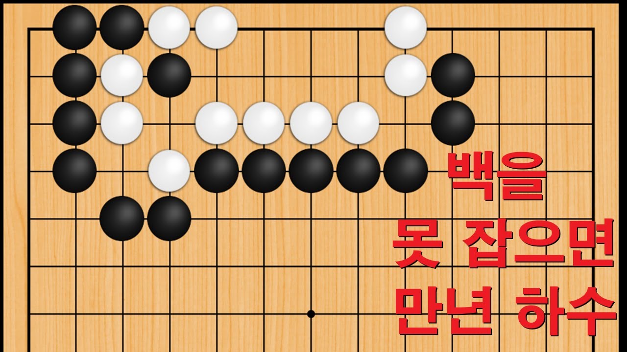 바둑 묘수 사활 - 백을 못 잡으면 만년 하수 입니다