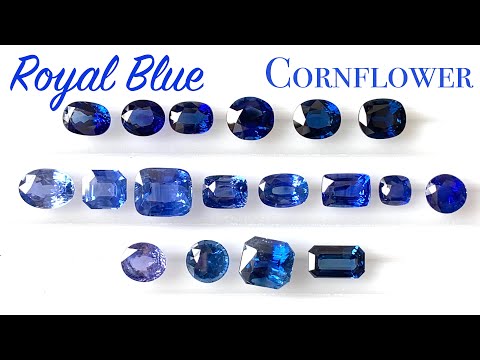 Ceylon Sapphire Colour Chart