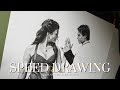 SPEED DRAWING | Damon and Elena’s first dance in ‘The Vampire Diaries" 💙