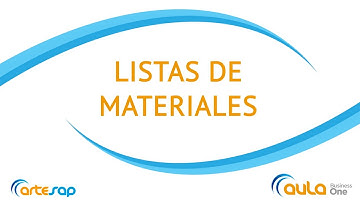 Listas de materiales en SAP Business One