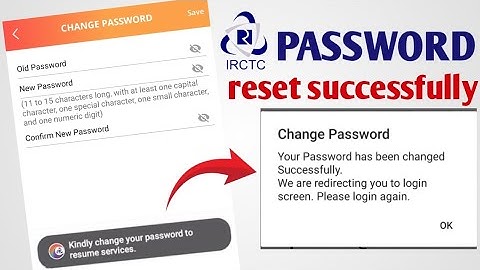 Kindly change your password to resume service. irctc ka password bhul gye to kya kare. #lkptech