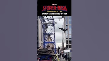 Spider-Man: Brand New Day - Spider-Man swings on set