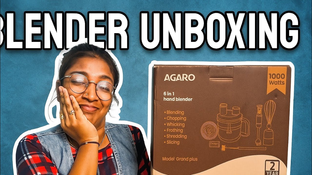 🔥 UNBOXING AGARO BLENDER 🧃 | 6-in-1 MAGIC in My Kitchen 🍳🧤 | Monika's Silent World