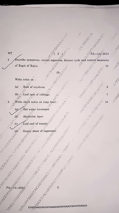 Srtmun University botany question paper semester VI | # ...