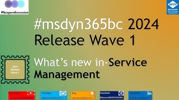 Exploring New Service Management Features in #MSDyn365BC 2024 Release Wave 1.