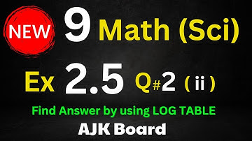 Class 9 Maths 𝐍𝐄𝐖 Book 📗Q.no 2 part ( ii ) Exercise 2.5🍁AJK Board  ✍️ Saif Math Notes