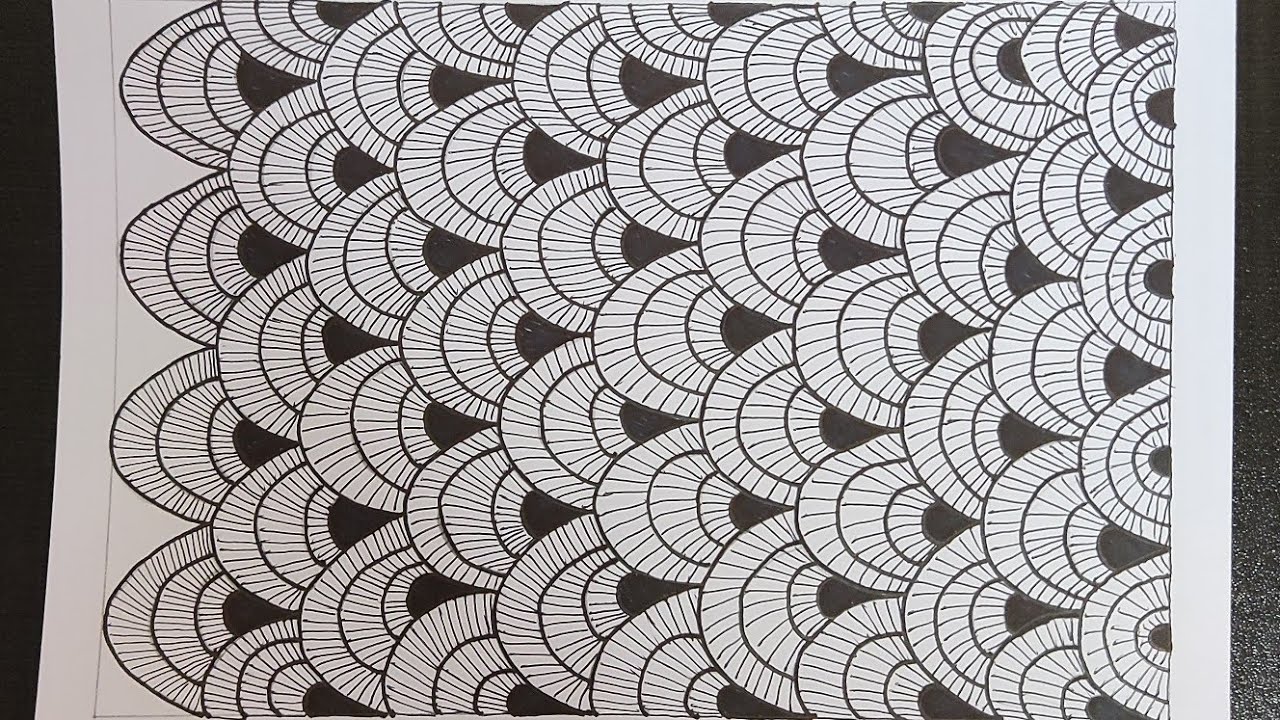 Pattern 25|How to draw pattern|zentangle pattern|Easy doodle|pattern ...