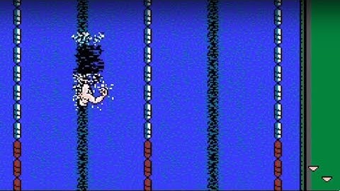First Time Attempting Freestyle Swimming and High Dive - Track & Field II (NES)