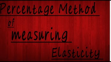 Percentage method of measuring price elasticity of demand.