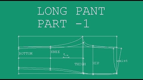 PANT PATTERN GERBER ACCUMARK