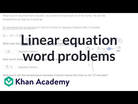 Linear equation word