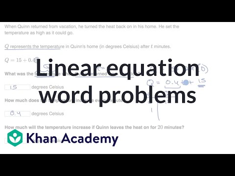 Linear equation word problems