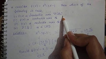 CSIR NET NOVEMBER 2020 Mathematics Questions | SS Academy| Ring Theory| f(x) = x^2-3x-1