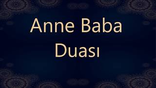 ANNE ve BABAMIZ İÇİN  BİR DUA Resimi