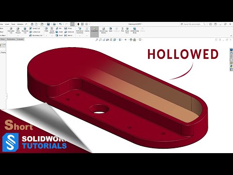 How to Hollow shell a part in SolidWorks