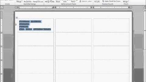 Address Label Mail Merge Tutorial