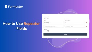 How to Use Repeater Fields in Formester Forms & Surveys?