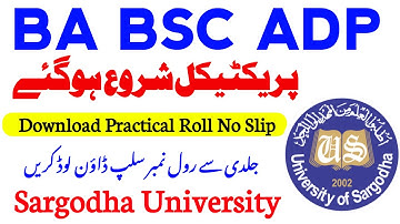 BA BSC Practical Roll No Slip 2025 UOS | ADA ADS ADC Supply 2025 Roll No Slip Download