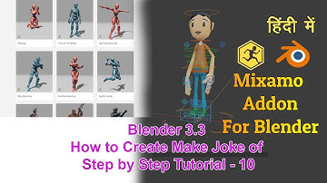 Blender 3.3 How to Create Make Joke of Step by Step (Mixamo Rig)Tutorial - pt10