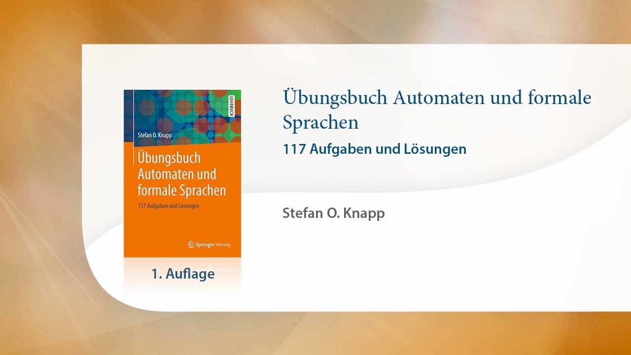 Automaten Und Formale Sprachen Übungsbuch Automaten und formale Sprachen - YouTube