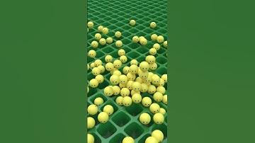 Into The Grid Smiling Balls Drop #satisfying #balls #smile #3danimation #knightcube #sound