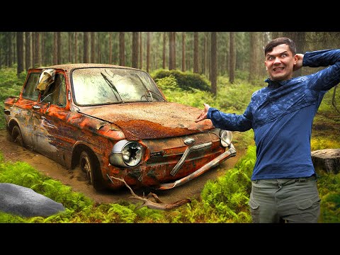 Видео: Нашли заброшенный автомобиль, который простоял 15 ЛЕТ в лесу!