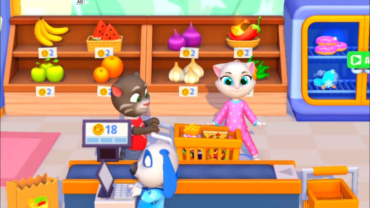 My Talking Tom Friends 2 Gameplay 😍 | Super Market Gameplay Video