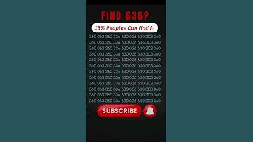 Can you find 636? | #viral  #shorts #short #brainteaser #challenge #mindgames