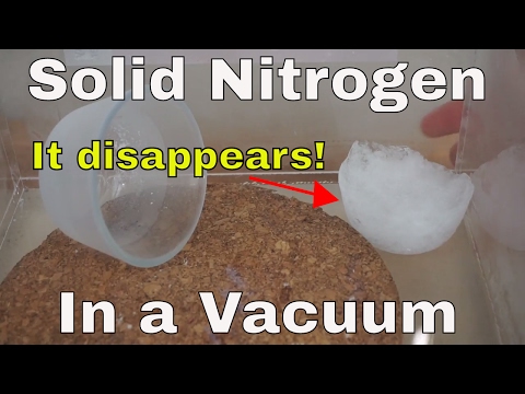 What Happens When You Put Liquid Nitrogen In A Vacuum Chamber? Disappearing Nitrogen Snow Ball