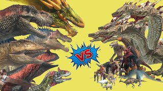 Lets see who will win the battle  Carnivore Dinosaurs VS Infernal Herbivore Dinosaurs, Modern Humans