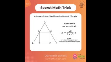 🎩 Secret Math Trick 🟥 A Square is Inscribed in an Equilateral Triangle Shortcut (021) | GRE Math