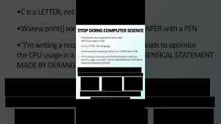 Stop doing COMPUTER SCIENCE! #programmerhumor #shorts #short