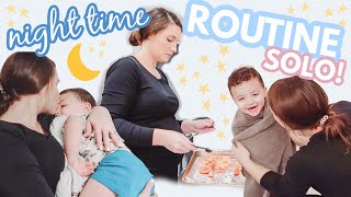 SOLO NIGHT TIME ROUTINE OF A MOM WITH A TODDLER | PREGNANT EVENING ROUTINE | Brooklyn Maldonado