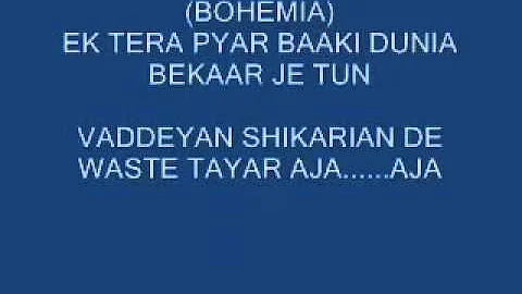 Ek Tera Pyar - Bohemia song with Lyrics.