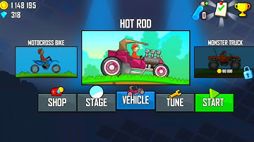 Finally I Unlock HOT  ROD Car - Hill Climb Racing 1 Gameplay Walkthrough ( Android & IOS )