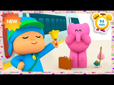   POCOYO ENGLISH THE TRAIN IS COMING ALL ABOARD THE TRAIN 94 Min Full Episodes CARTOONS