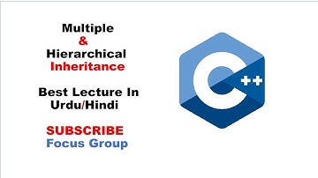 #1 Types Of Inheritance | Multiple & Hierarchical Inheritance | Lecture 9 in Urdu/Hindi