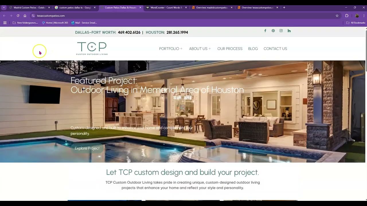 Website Analysis Video for Madrid Custom Patios, Pools, & Outdoor Living