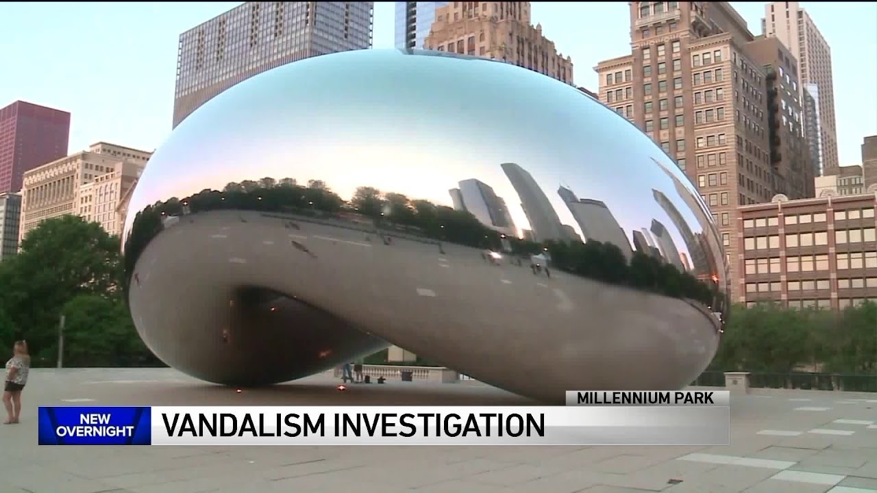 vandalized statue 7 arrested after 'The Bean,' Maggie Daley Park vandalized